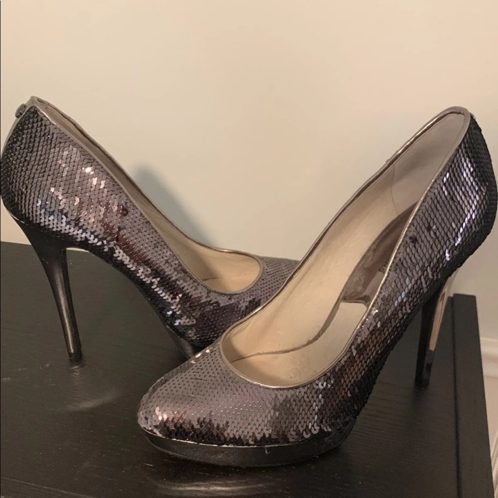 MICHAEL KORS - SILVER SEQUIN STILETTOS